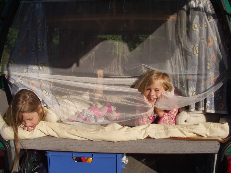 Morgens im VW-Bus